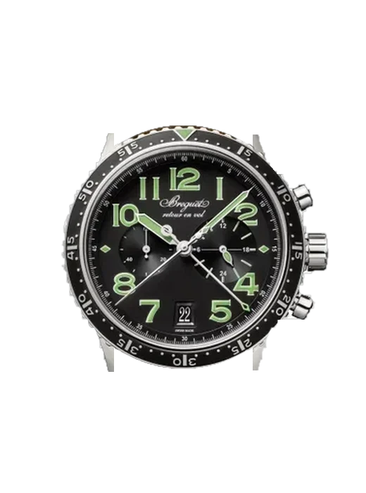 Pilot 3815TI/HM/3ZU con Cinturino Alligatore Nubuck Nero con Cucitura Sur Tone a Mano