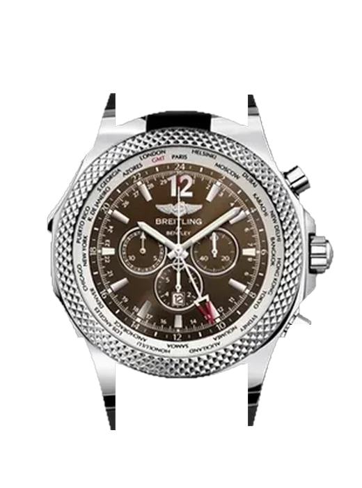 Breitling for Bentley A4736212.Q554 avec Bracelet de montre en cuir de veau vintage marron — Patine naturelle