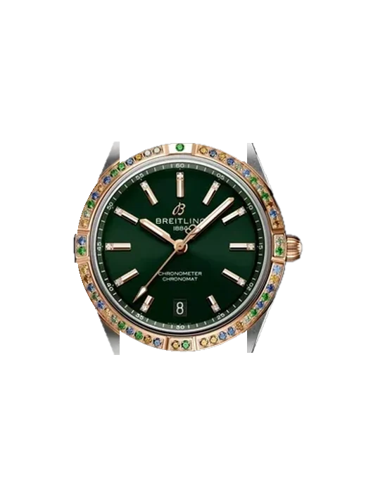 Chronomat 36 U10380611L1U1 con Correa Grand Cavalier de cuero naranja