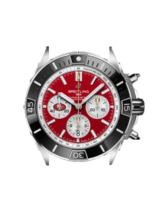 Chronomat AB01361C1K1A1 con Cinturino Vitello Vintage Marrone — Patina Naturale