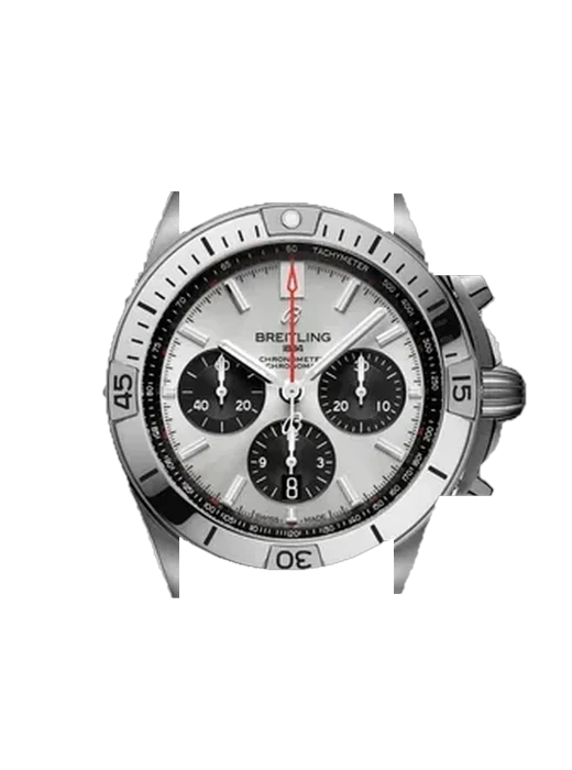 Chronomat B01 42 AB0134101G1A1 con Correa de piel de becerro vintage marrón — Patina natural