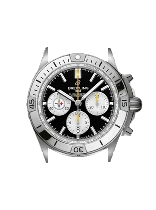 Chronomat B01 42 AB01342B1B2A1 mit Vintage Kalbslederarmband Braun — Natürliche Patina