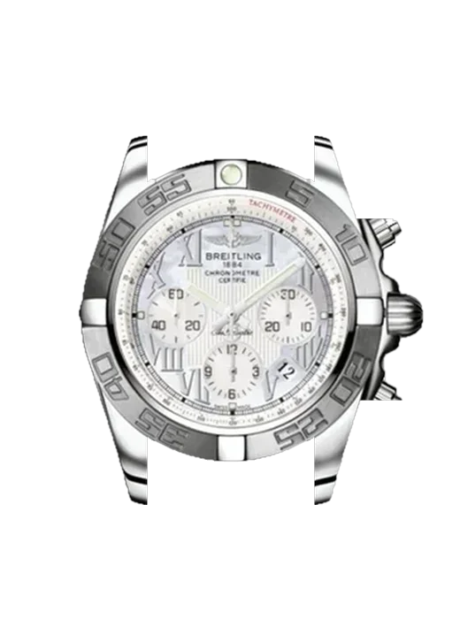 Chronomat B01 44 AB011011/A691/435X mit Armband aus italienischem braunem Leder