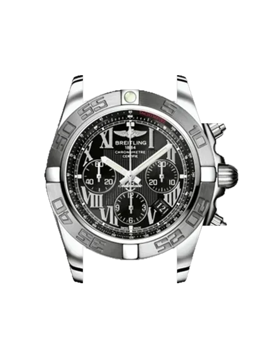 Chronomat B01 44 AB011011/B956/131S avec Bracelet de montre en cuir de veau vintage marron — Patine naturelle