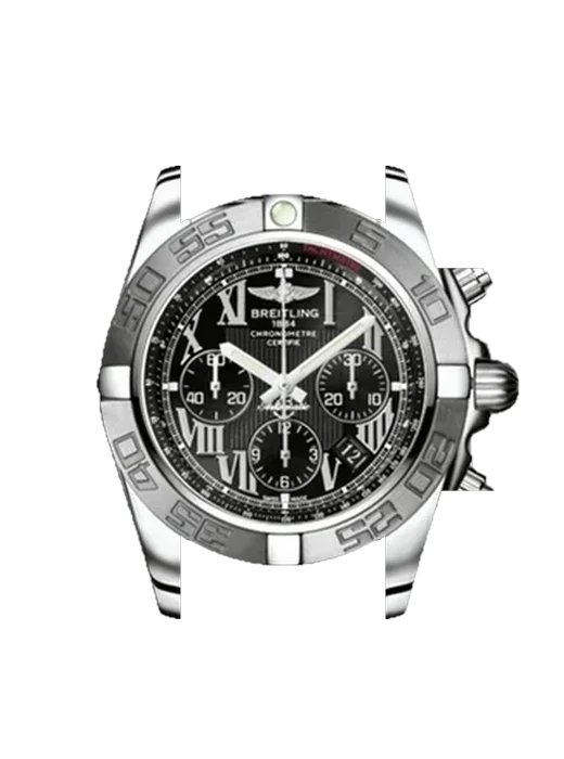 Chronomat B01 44 AB011011/B956/375A avec Bracelet de montre en cuir de veau vintage marron — Patine naturelle