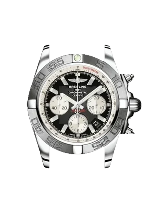 Chronomat B01 44 AB011011/B967/435X avec Bracelet de montre en cuir de veau vintage marron — Patine naturelle