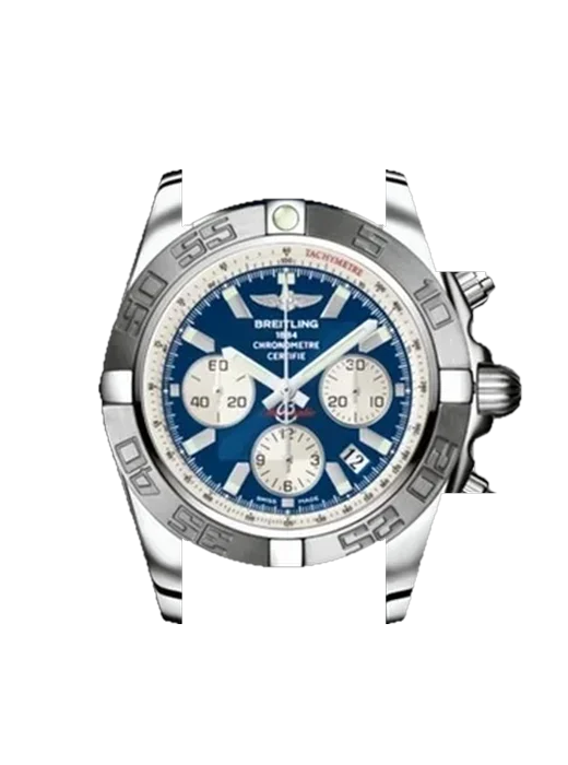 Chronomat B01 44 AB011011/C788/105X avec Bracelet de montre en cuir de veau vintage marron — Patine naturelle