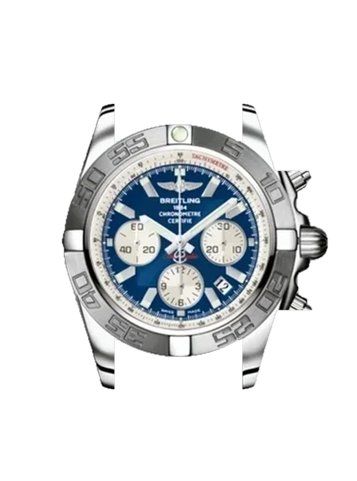 Chronomat B01 44 AB011011/C788/145S avec Bracelet de montre en cuir de veau vintage marron — Patine naturelle