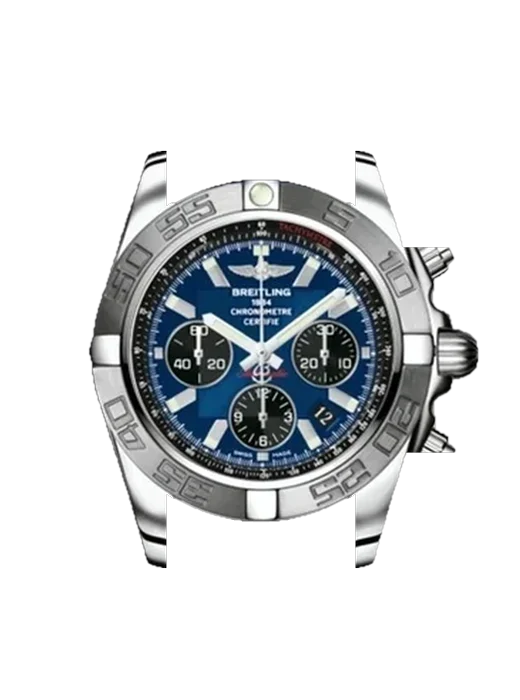 Chronomat B01 44 AB011011/C789/145S avec Bracelet de montre en cuir de veau vintage marron — Patine naturelle