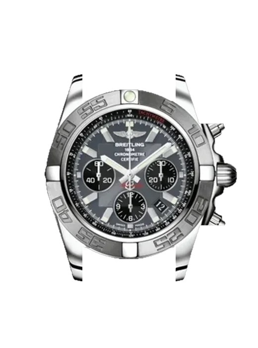 Chronomat B01 44 AB011011/F546/131S avec Bracelet de montre en cuir de veau vintage marron — Patine naturelle