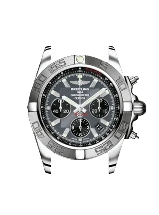 Chronomat B01 44 AB011011/F546/435X avec Bracelet de montre en cuir de veau vintage marron — Patine naturelle