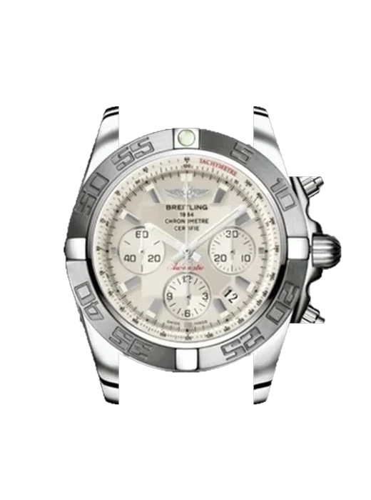 Chronomat B01 44 AB011011/G684/131S avec Bracelet de montre en cuir de veau vintage marron — Patine naturelle