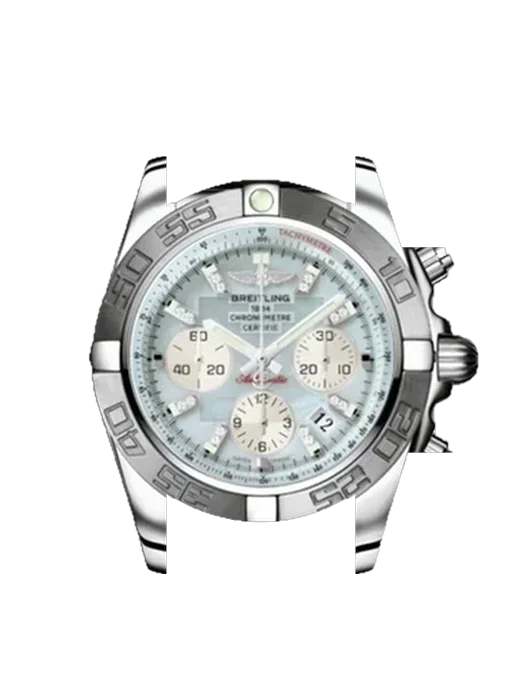 Chronomat B01 44 AB011011/G686/131S avec Bracelet de montre en cuir de veau vintage marron — Patine naturelle