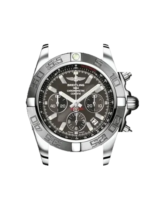 Chronomat B01 44 AB011011/M524/435X avec Bracelet de montre en cuir de veau vintage marron — Patine naturelle