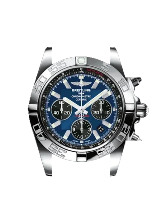 Chronomat B01 44 AB011012.C789.158S con Cinturino Vitello Vintage Marrone — Patina Naturale