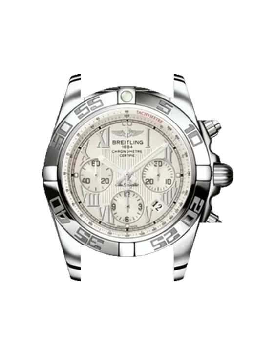 Chronomat B01 44 AB011012.G676.375A with Blue Alligator and Rubber Hybrid Strap