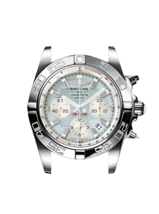 Chronomat B01 44 AB011012.G685.375A avec Bracelet de montre en cuir de veau vintage marron — Patine naturelle