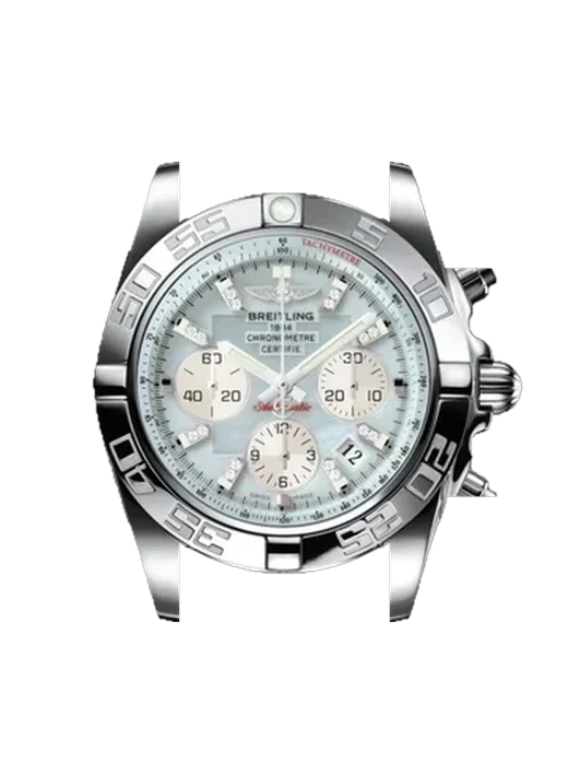 Chronomat B01 44 AB011012.G686.375A avec Bracelet de montre en cuir de veau vintage marron — Patine naturelle
