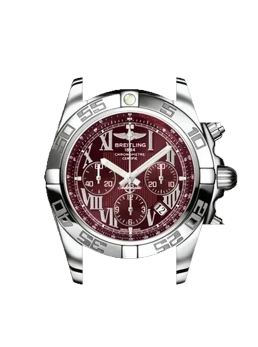 Chronomat B01 44 AB011012.K522.131S con Cinturino Vitello Vintage Marrone — Patina Naturale