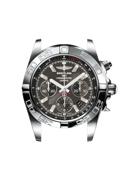 Chronomat B01 44 AB011012.M524.131S with Vintage Brown Calfskin Strap — Natural Patina
