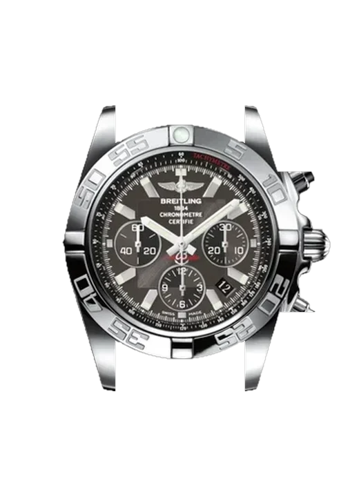 Chronomat B01 44 AB011012.M524.375A avec Bracelet de montre en cuir de veau vintage marron — Patine naturelle