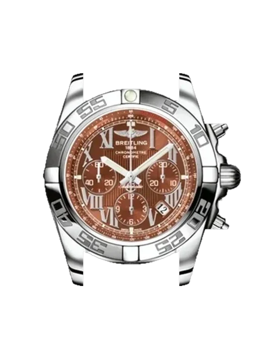 Chronomat B01 44 AB011012.Q566.375A avec Bracelet de montre en cuir de veau vintage marron — Patine naturelle