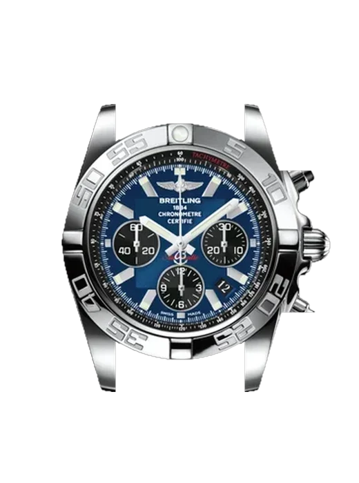 Chronomat B01 44 AB0110121C1A1 avec Bracelet de montre en cuir de veau vintage marron — Patine naturelle