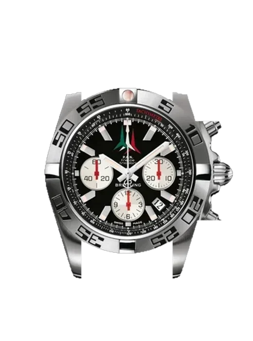 Chronomat B01 44 AB01104D.BC62.153S con Cinturino Vitello Vintage Marrone — Patina Naturale