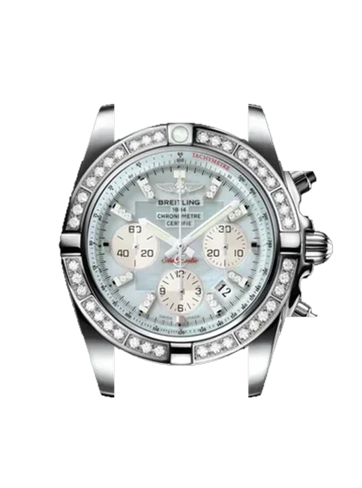 Chronomat B01 44 AB011053.G686.375A mit Vintage Kalbslederarmband Braun — Natürliche Patina