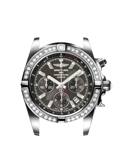 Chronomat B01 44 AB011053.M524.743P mit Vintage Kalbslederarmband Braun — Natürliche Patina