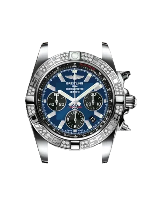 Chronomat B01 44 AB0110AA.C789.731P mit Vintage Kalbslederarmband Braun — Natürliche Patina