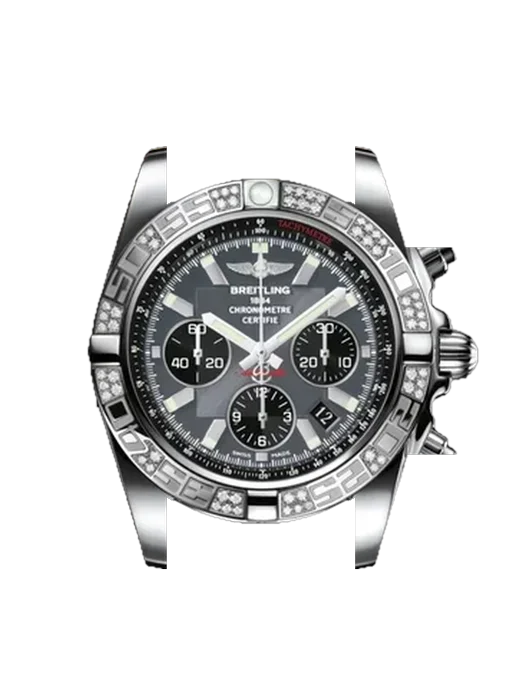 Chronomat B01 44 AB0110AA.F546.375A mit Vintage Kalbslederarmband Braun — Natürliche Patina
