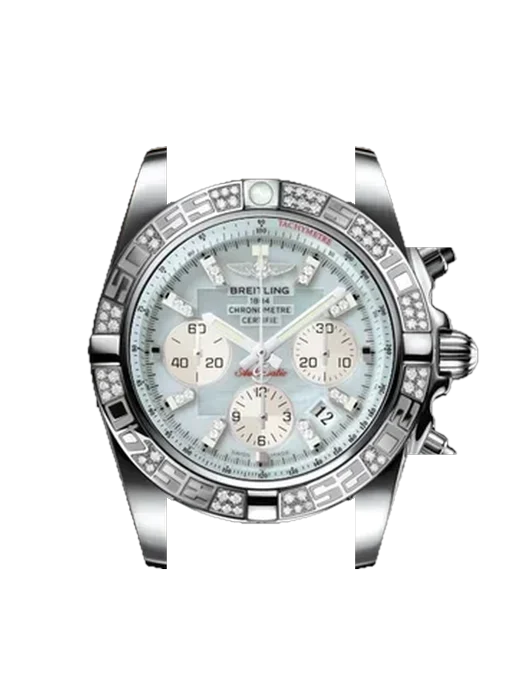 Chronomat B01 44 AB0110AA.G686.375A avec Bracelet de montre en cuir de veau vintage marron — Patine naturelle