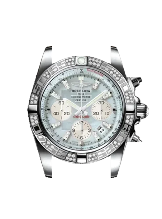 Chronomat B01 44 AB0110AA.G686.731P avec Bracelet de montre en cuir de veau vintage marron — Patine naturelle