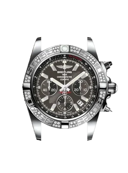 Chronomat B01 44 AB0110AA.M524.743P with Vintage Brown Calfskin Strap — Natural Patina