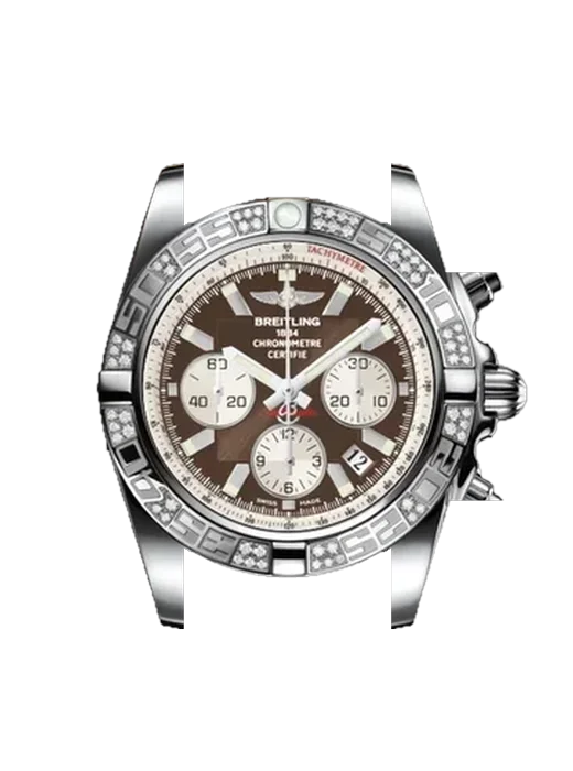 Chronomat B01 44 AB0110AA.Q575.433X con Cinturino Vitello Vintage Marrone — Patina Naturale