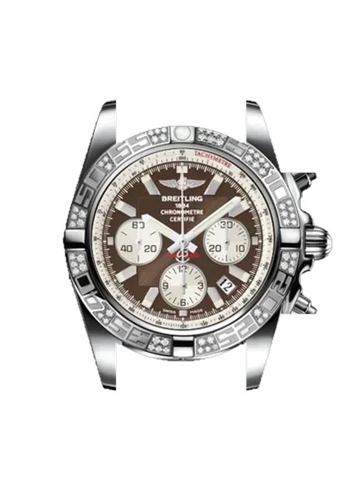 Chronomat B01 44 AB0110AA.Q575.739P with Vintage Brown Calfskin Strap — Natural Patina