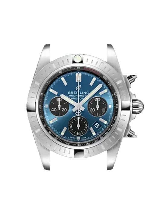 Chronomat B01 44 AB0115101C1P1 con Cinturino Vitello Vintage Marrone — Patina Naturale