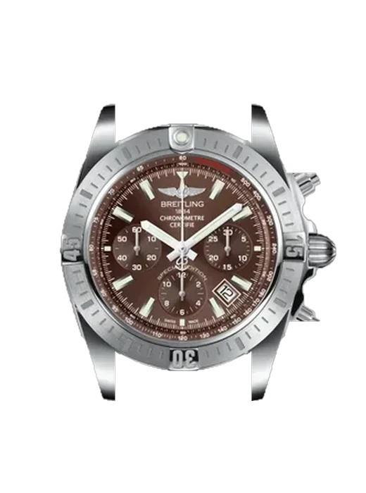 Chronomat B01 44 AB011511/Q623/388A con Correa híbrida de piel de cocodrilo y caucho azul