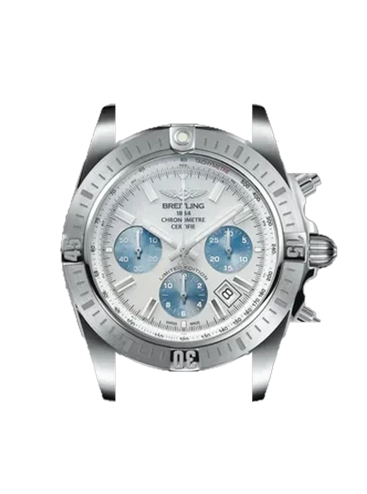 Chronomat B01 44 AB01152A/A813/388A avec Bracelet de montre en cuir de veau vintage marron — Patine naturelle
