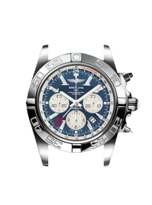 Chronomat B01 44 AB041012.C834.139S mit Vintage Kalbslederarmband Braun — Natürliche Patina