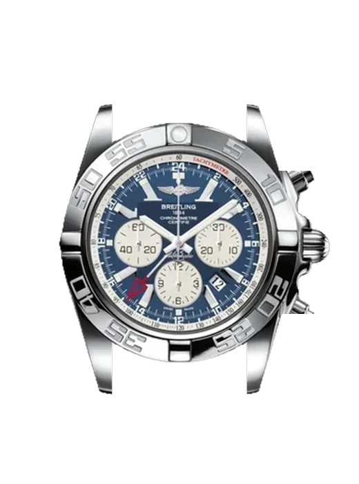 Chronomat B01 44 AB041012.C834.383A mit Vintage Kalbslederarmband Braun — Natürliche Patina