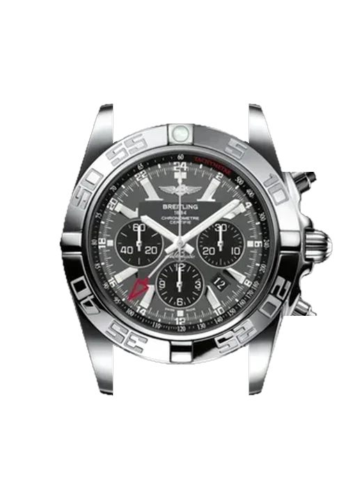 Chronomat B01 44 AB041012.F556.135S mit Vintage Kalbslederarmband Braun — Natürliche Patina