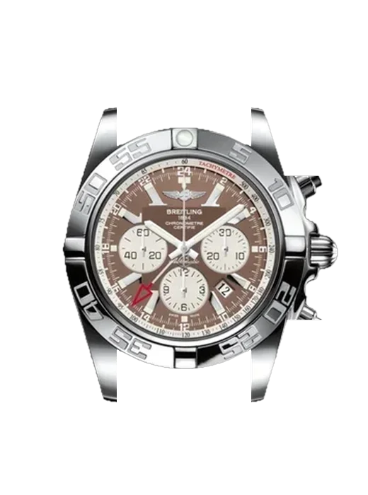 Chronomat B01 44 AB041012.Q586.383A avec Bracelet de montre en cuir de veau vintage marron — Patine naturelle