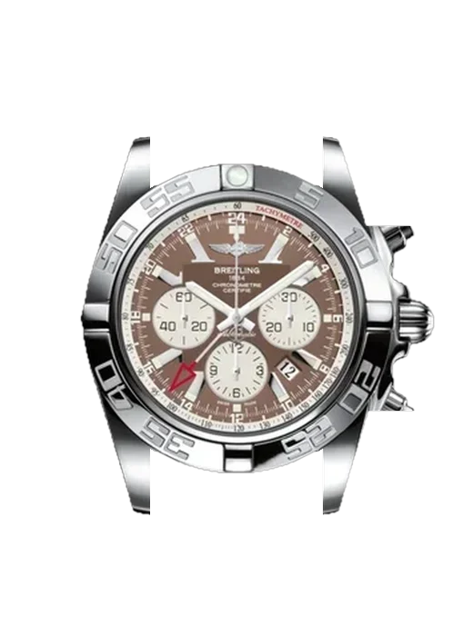 Chronomat B01 44 AB041012.Q586.443X avec Bracelet de montre en cuir de veau vintage marron — Patine naturelle