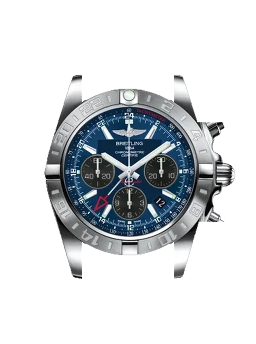 Chronomat B01 44 AB042011.C852.375A mit Vintage Kalbslederarmband Braun — Natürliche Patina
