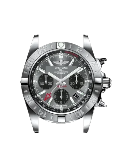 Chronomat B01 44 AB042011.F561.375A con Cinturino Vitello Vintage Marrone — Patina Naturale