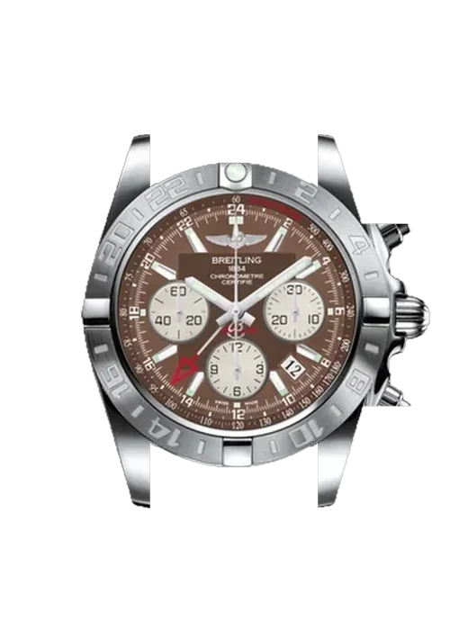 Chronomat B01 44 AB042011.Q589.375A con Cinturino Vitello Vintage Marrone — Patina Naturale