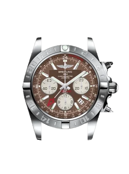 Chronomat B01 44 AB042011.Q589.437X con Cinturino Ibrido Alligatore e Caucciù Blu