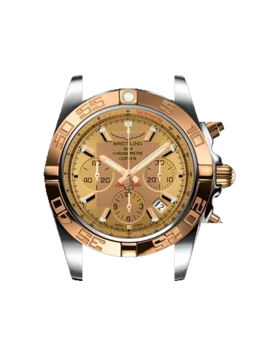 Chronomat B01 44 CB011012.H548.375C avec Bracelet de montre en cuir de veau vintage marron — Patine naturelle